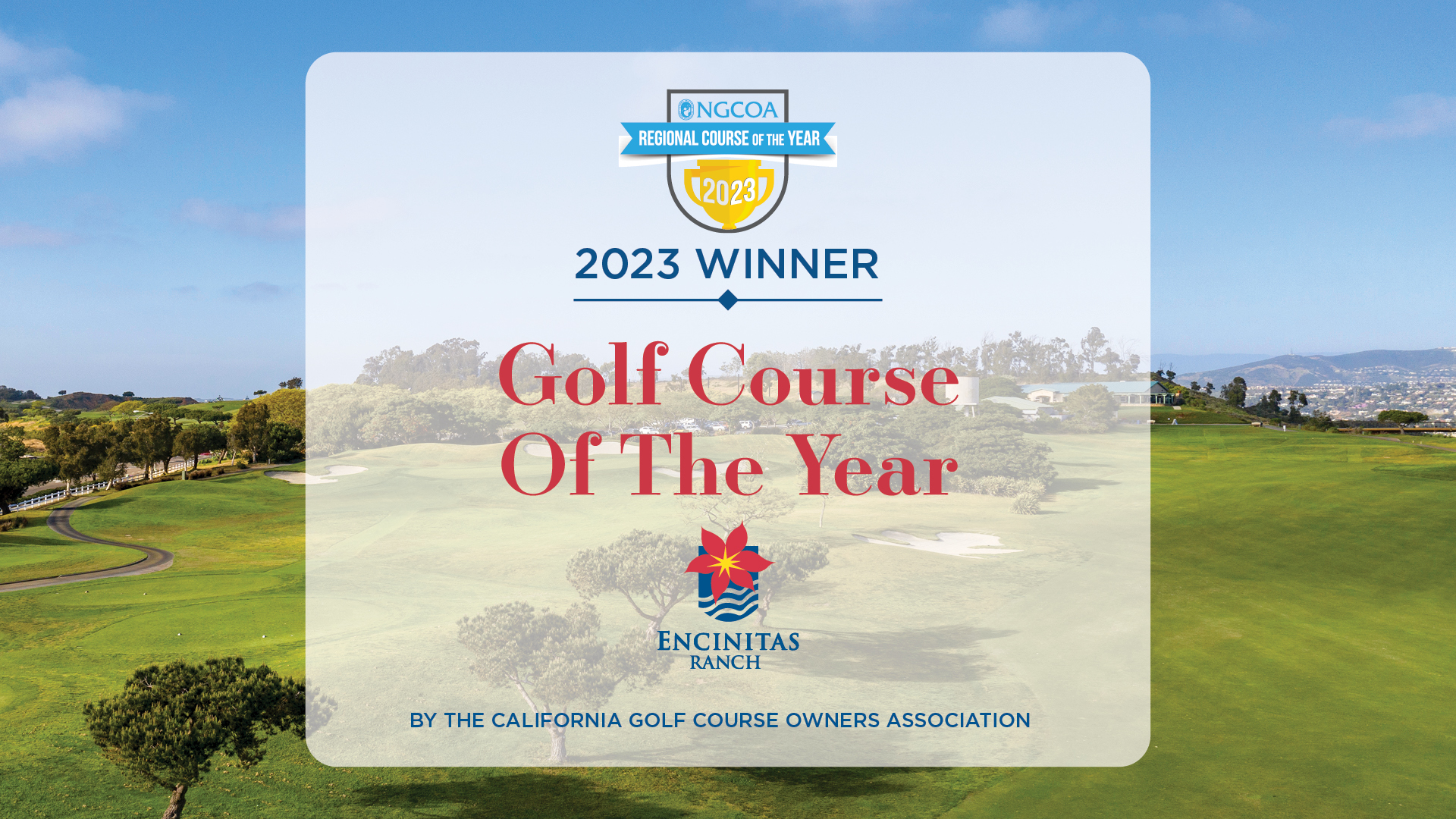 2023 Western Region Course of the Year Award by the National Golf Course Owners Association