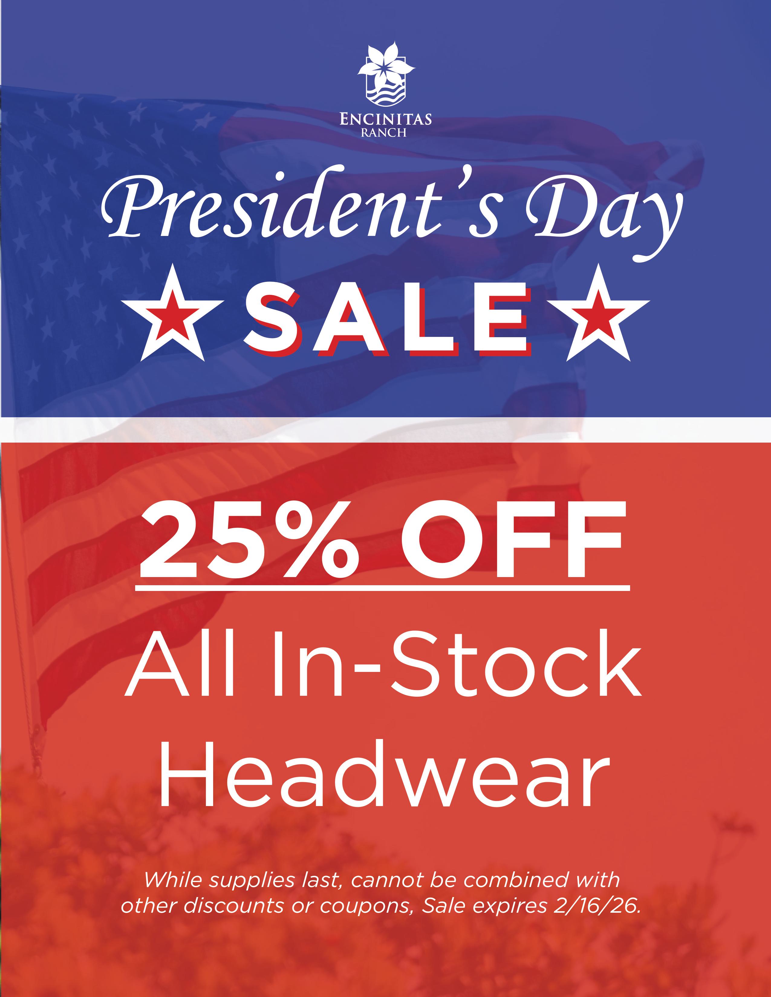 ER Presidents Day Sale Flyer