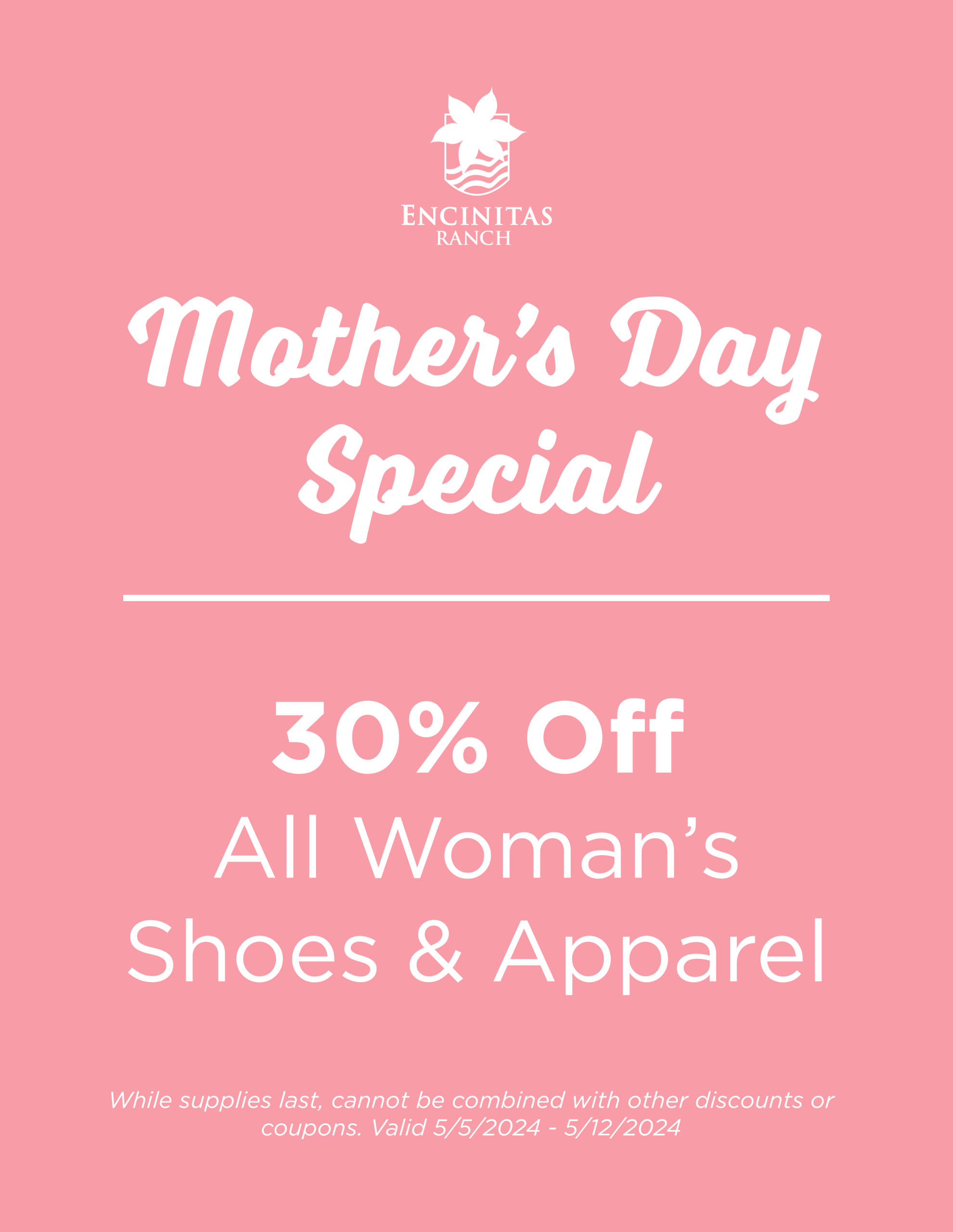 Encinitas Ranch Golf Course | Events Calendar - (May 2024) Encinitas Ranch Golf Course Events Calendar – (May 2024) ERGC (May 2024) Mother's Day Special Merchandise Sale Event (Flyer)